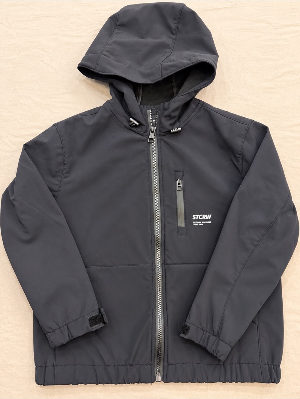 Zara Kids Water Repellent Technical Jacket Black 8-9 130cm
